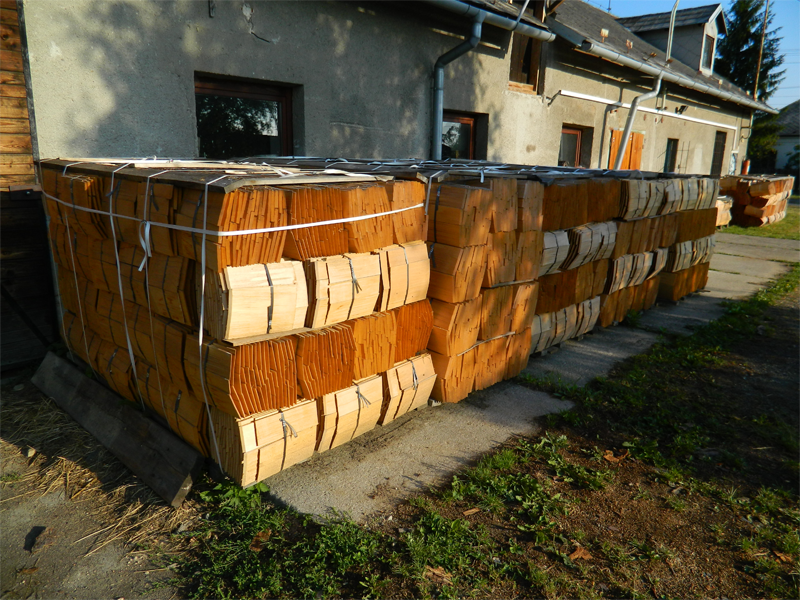 šindele - skladování